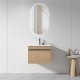 BC13 600X460X460MM PLYWOOD WALL HUNG VANITY - LIGHT OAK WITH CERAMIC TOP